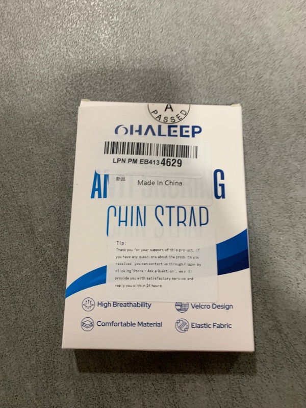 Photo 1 of OHALEEP Chin Strap for Sleeping Comfortable Stop Snoring Solution, Snore Stopper Adjustable, Anti Snoring Devices Breathable and Reusable, Anti Snore Chin Strap for CPAP Users, Black, M