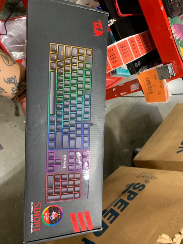 Photo 1 of Redragon Mechanical Gaming Keyboard Wired, 11 Programmable Backlit Modes, Hot-Swappable Red Switch, Anti-Ghosting, Double-Shot PBT Keycaps, Light Up Keyboard for PC Mac