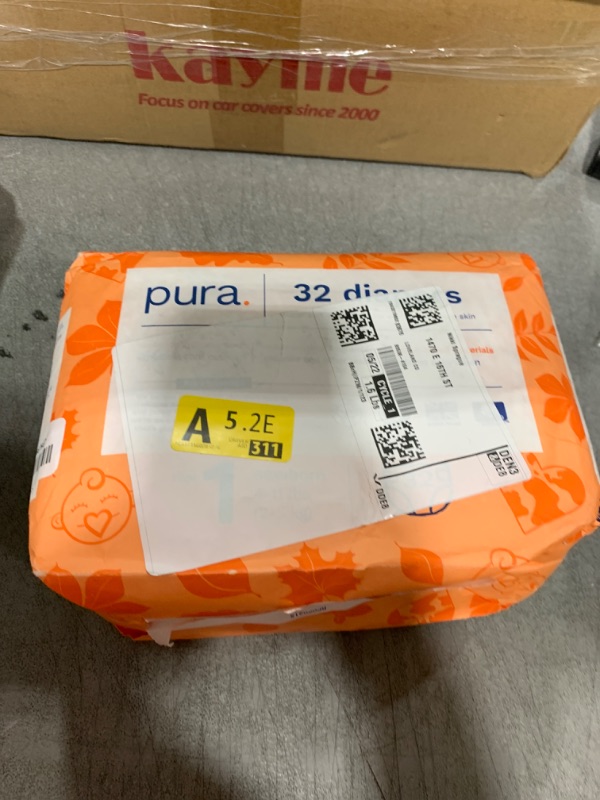 Photo 1 of Pura Size 5 Eco-Friendly Diapers (24-35lbs) Totally Chlorine Free (TCF) Hypoallergenic, Soft Organic Cotton, Sustainable Comfort, 12 Hours Leak Protection, Allergy UK,1 Pack of 20 Diapers