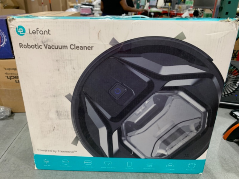 Photo 1 of Lefant M320 Robot Vacuum with Mop Combo, 6500Pa Powerful Suction, 210 Mins Runtime, Slim, 800ml Visible Dustbin, Carpet Detection, Alexa Voice Control, Ideal for Hard Floor and Pet Hair, White