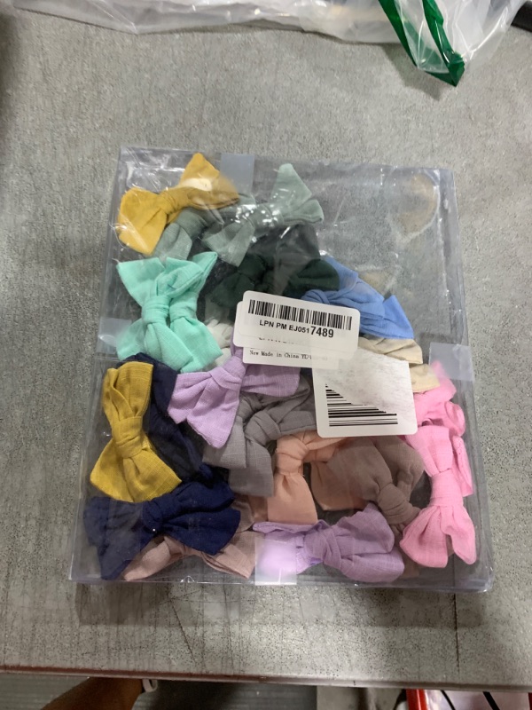 Photo 1 of 40 PCS 3 Inch Baby Girl Bows Fully Lined Non Slip for Infant Fine Baby Hair Bows Barrettes Accessory for Toddlers Kids in Pairs