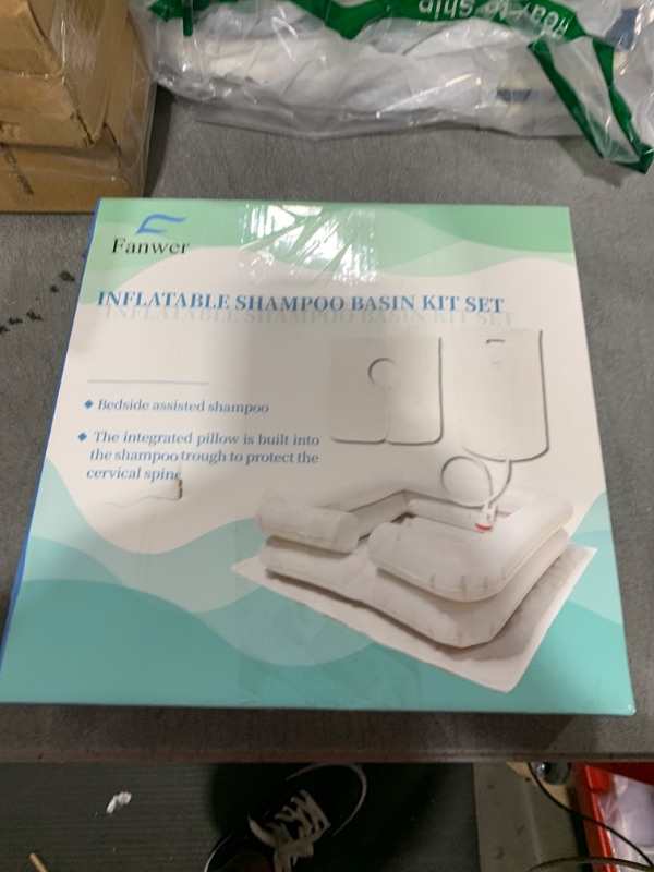Photo 1 of Inflatable Bedside Shampoo Set with Water Bag and Waterproof Shawl. Wash Hair in Bed for Children, the Elderly, Pregnant Women, Post-surgery or Bedridden Patients. Water Bag Capacity 2.1 Gallons (8L)