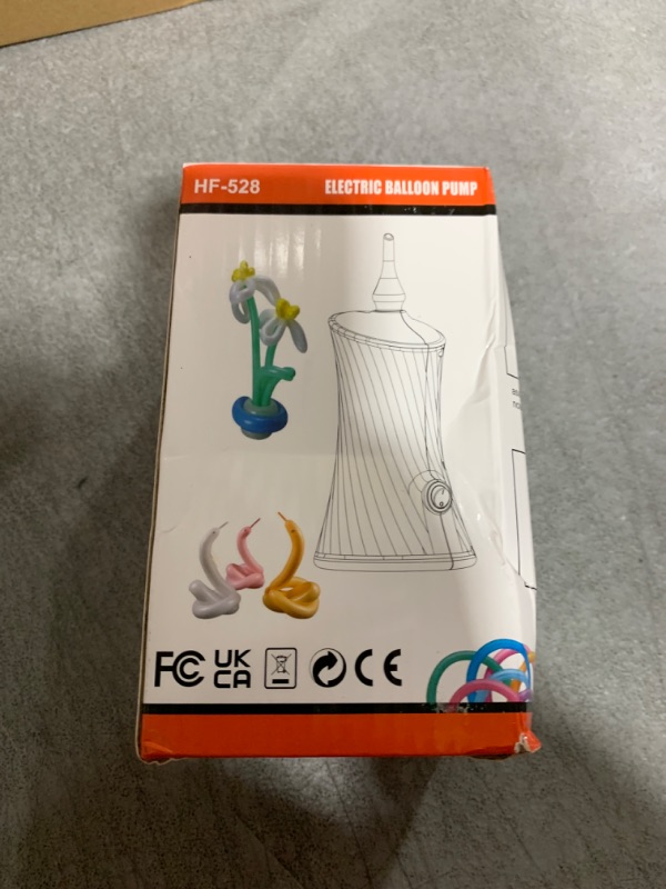 Photo 1 of Electric Air Balloon Pump, Portable Long Animal Balloons Pump Foil Balloon Pump Electric Orange 110-120V 30W for Party/Wedding/Birthday Decorations