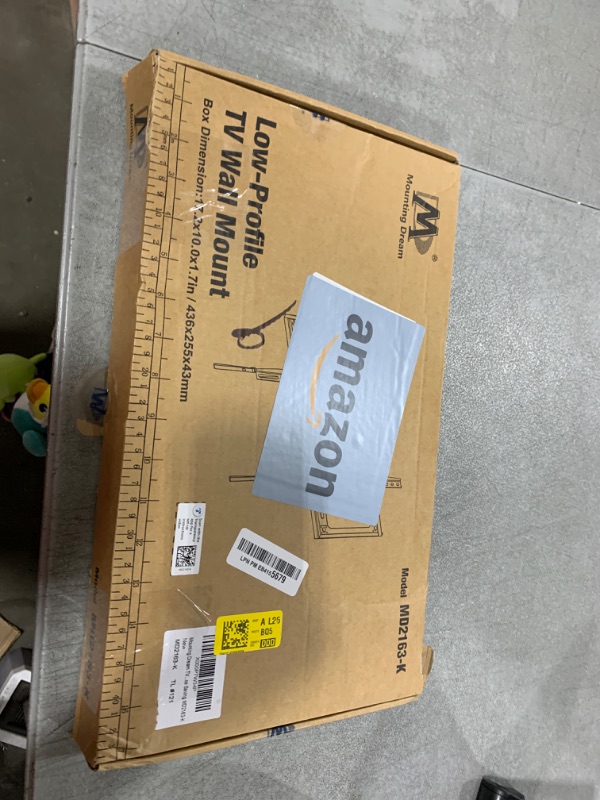 Photo 1 of Mounting Dream TV Mount Fixed for Most 42-84 Inch Flat Screen TVs, TV Wall Mount Bracket up to VESA 600 x 400mm and 132 lbs - Fits 16"/18"/24" Studs - Low Profile and Space Saving MD2163-K