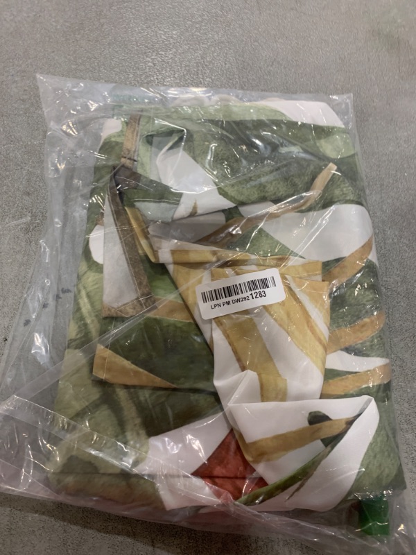 Photo 1 of yurlisa Bohemian Style Green Shower Curtain 72x72 Inches, Unique Boho Palm Leaves Theme Shower Curtain Sets with 12 Hooks,Botanical Waterproof and Weighted Fabric Shower Curtains for Bathroom