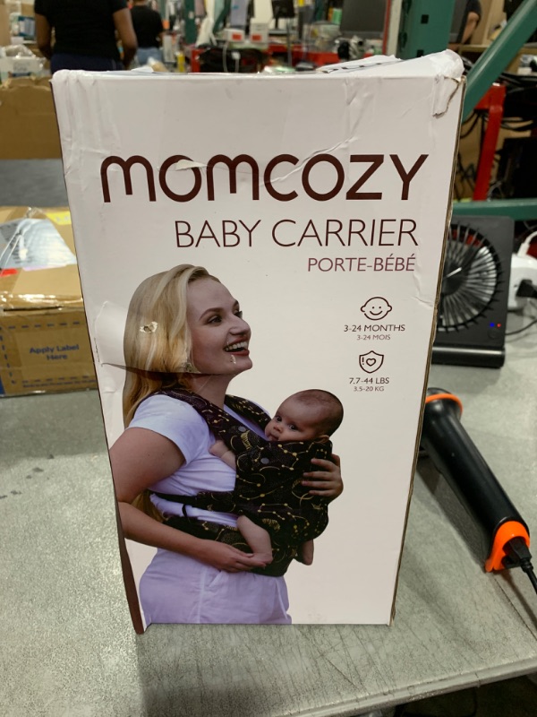 Photo 1 of Momcozy Breathable Mesh Baby Carrier, Ergonomic and Lightweight Infant Carrier for 7-44lbs with Enhanced Lumbar Support, All Day Comfort for Hands-Free Parenting, Air Mesh-Black