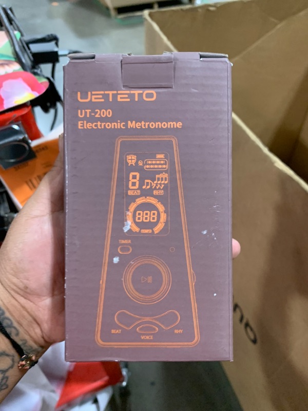 Photo 1 of Ueteto Digital Metronome with Timer, English Vocal Counting, One Touch Operation and Easily Readable Color Display Electronic Metronome with Volume Control for Piano Guitar Drum Violin
