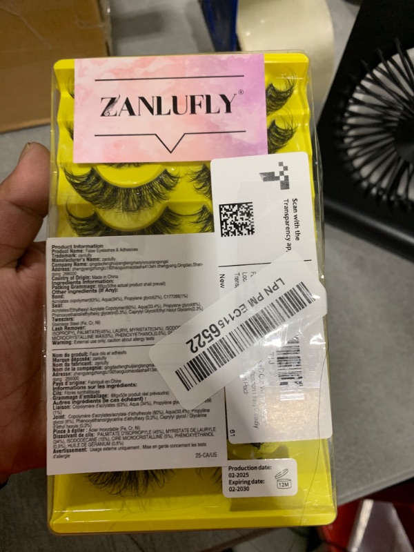 Photo 1 of False Eyelashes Russian Strip Lashes D Curl Wispy Natural Look Faux Mink Lashes Like Eyelash Extension Fluffy zanlufly Transparent Band Cat Eye Fake Eyelashes Pack