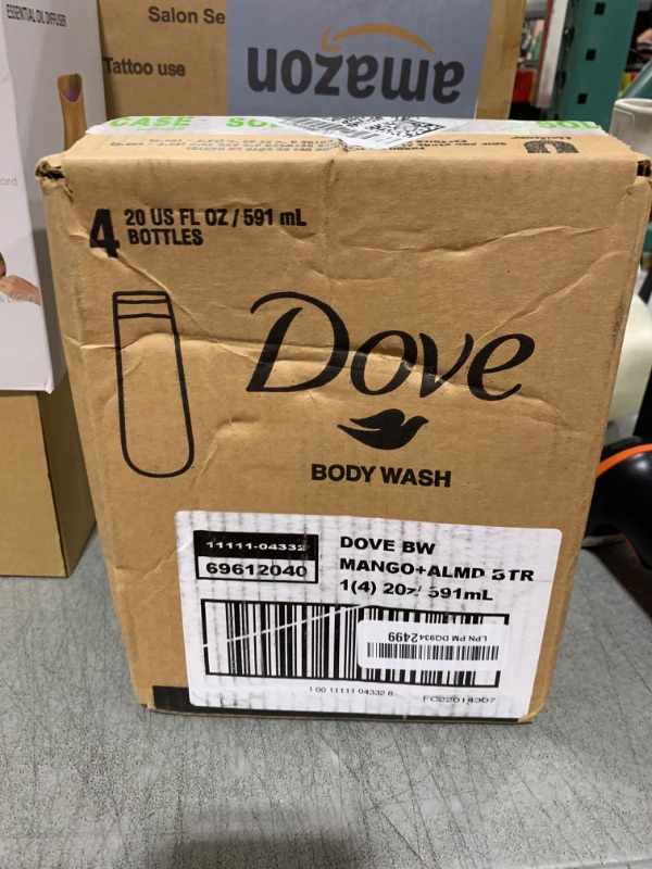 Photo 1 of Dove Body Wash Glowing Mango & Almond Butter 4 Count for Renewed, Healthy-Looking Skin Gentle Skin Cleanser with 24hr Renewing MicroMoisture 20 oz