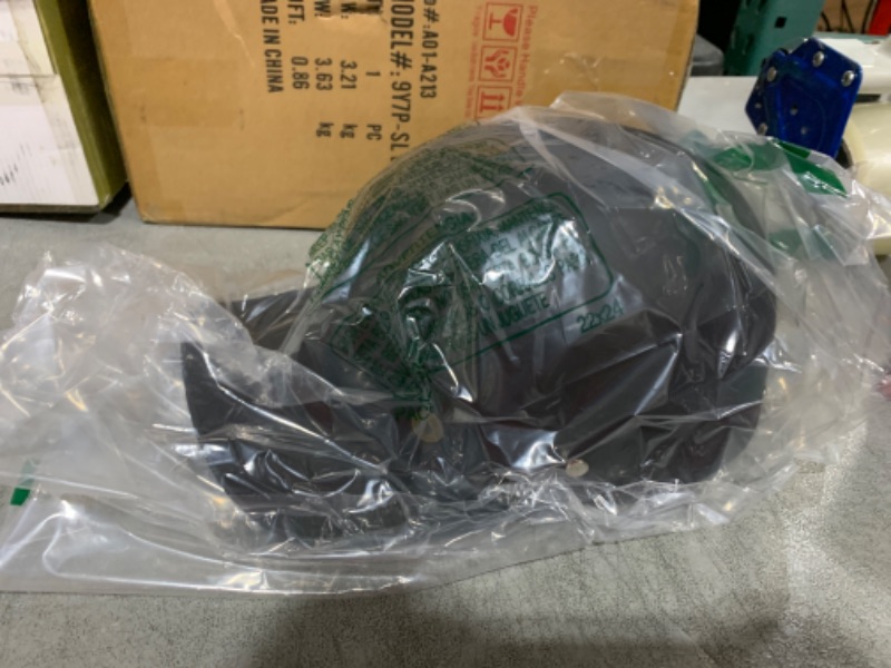 Photo 1 of Yesmotor Baseball Style Cap Retro Motorcycle Helmet Unisex-Adult - DOT Approved (Matte Black, L)