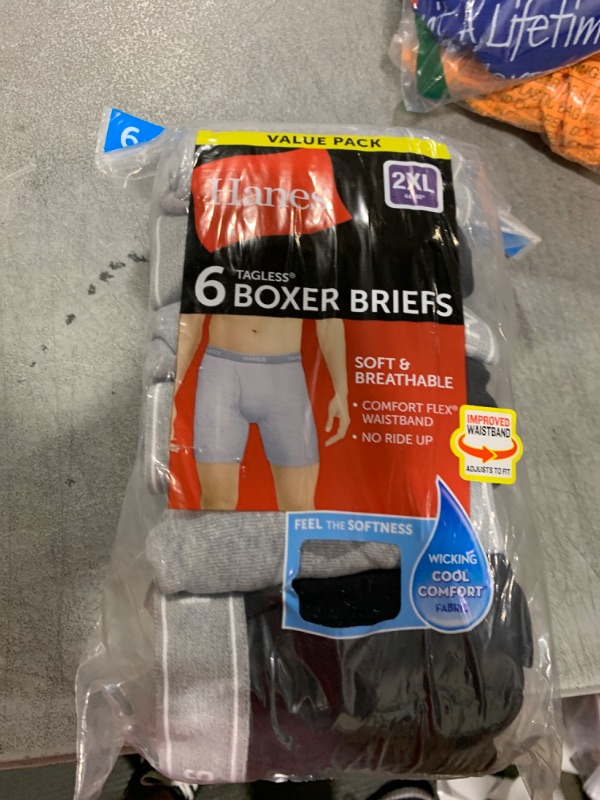 Photo 1 of Hanes Men Hanes Boxer Briefs, Cool Dri Moisture-Wicking Underwear, Cotton No-Ride-up for Men, Multi-Packs Available