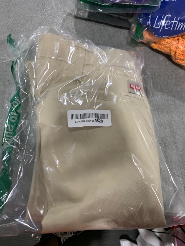 Photo 1 of Red Kap Men's Wrinkle-Free Work Pants, Tan, 33W x 34L