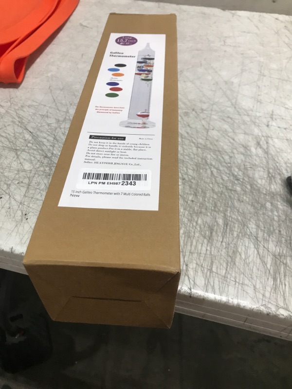Photo 1 of 15 inch Galileo Thermometer with 7 Multi Colored Balls with Gold Tags from 60ºF to 84ºF Galileo Thermometer Gorgeous Gift for Family or Friends Present Home, Office Indoor and Outdoor Décor