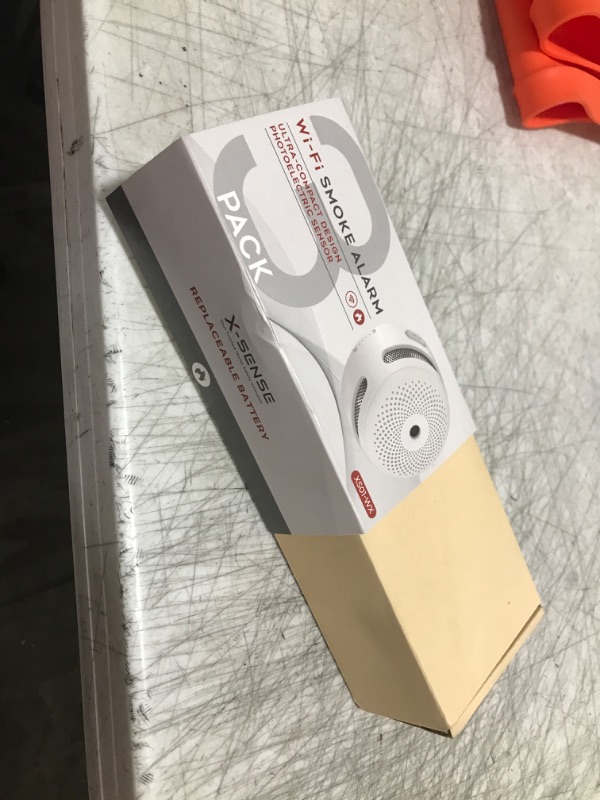 Photo 1 of X-Sense Smart Smoke Detector Fire Alarm with Replaceable Battery, Wi-Fi Smoke Detector, Real-Time App Notifications, XS01-WX, 3-Pack