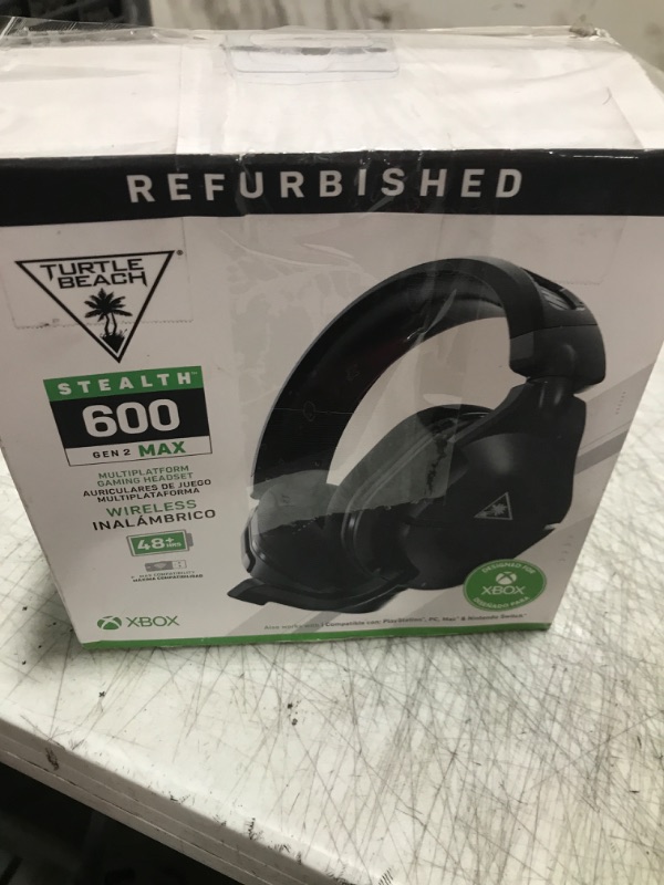 Photo 1 of Turtle Beach Stealth 600 Gen 2 MAX Multiplatform Amplified Wireless Gaming Headset for Xbox Series X|S, Xbox One, PS5, PS4, Windows 10 & 11 PCs & Nintendo Switch - 48+ Hour Battery – Black (Renewed)