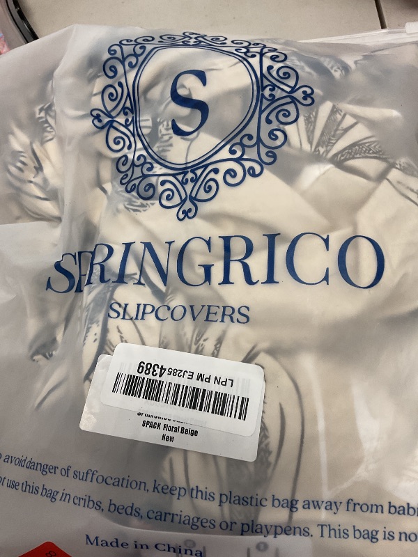 Photo 1 of SPRINGRICO Chair Covers for Dining Room 6 Pack, Stretch Dining Chair Cover, Washable Spandex Kitchen Parsons Chair Slipcovers, Removable Seat Protector for Home or Party (Set of 6, Floral Beige)