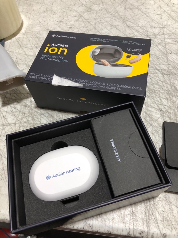 Photo 1 of Audien ION Wireless Rechargeable OTC Hearing Aid, Premium Comfort Design and Nearly Invisible