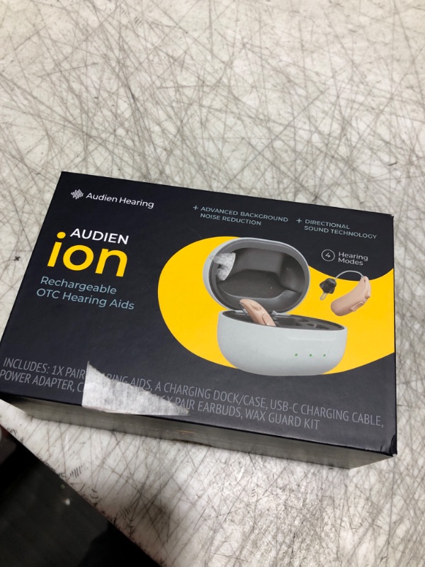 Photo 1 of Audien ION Wireless Rechargeable OTC Hearing Aid, Premium Comfort Design and Nearly Invisible
