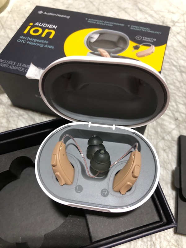 Photo 1 of Audien ION Wireless Rechargeable OTC Hearing Aid, Premium Comfort Design and Nearly Invisible