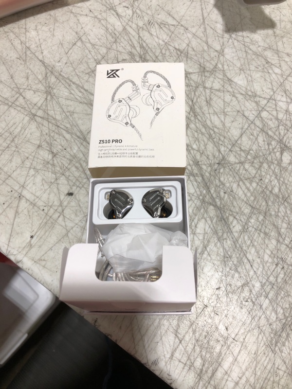 Photo 1 of Linsoul KZ ZS10 Pro, 4BA+1DD 5 Driver in Ear Monitor, HiFi Wired Earbuds, Gaming Earbuds, Hybrid IEM Earphones with Stainless Steel Faceplate, Detachable Cable for Musician(with Mic, Black)