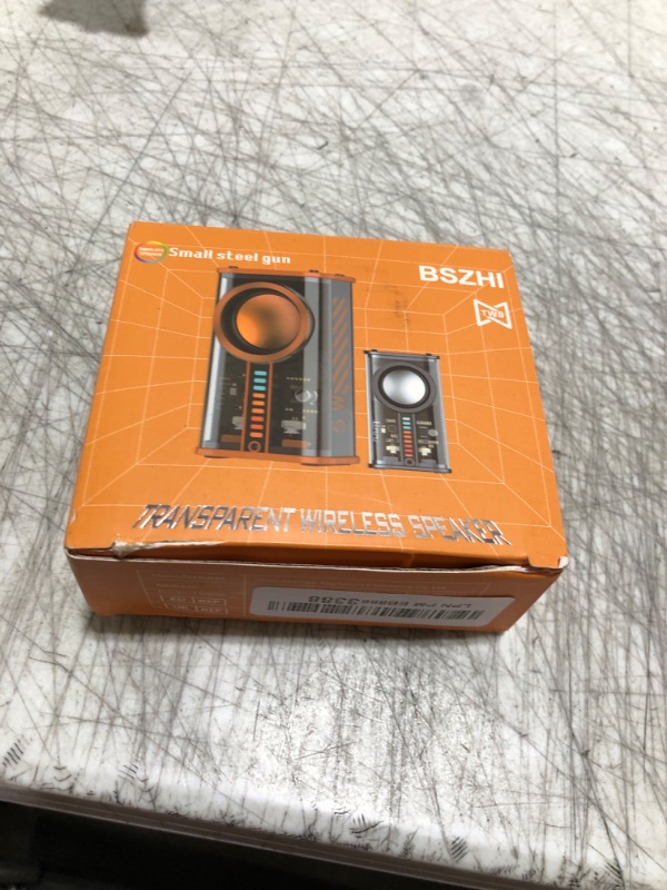Photo 1 of BSZHI Transparent Wireless Bluetooth Speaker Portable Mini Speaker with LED Colorful Lights Stereo Sound TWS Small Speakers for Office, Party Camping, Shower, Home, Travel