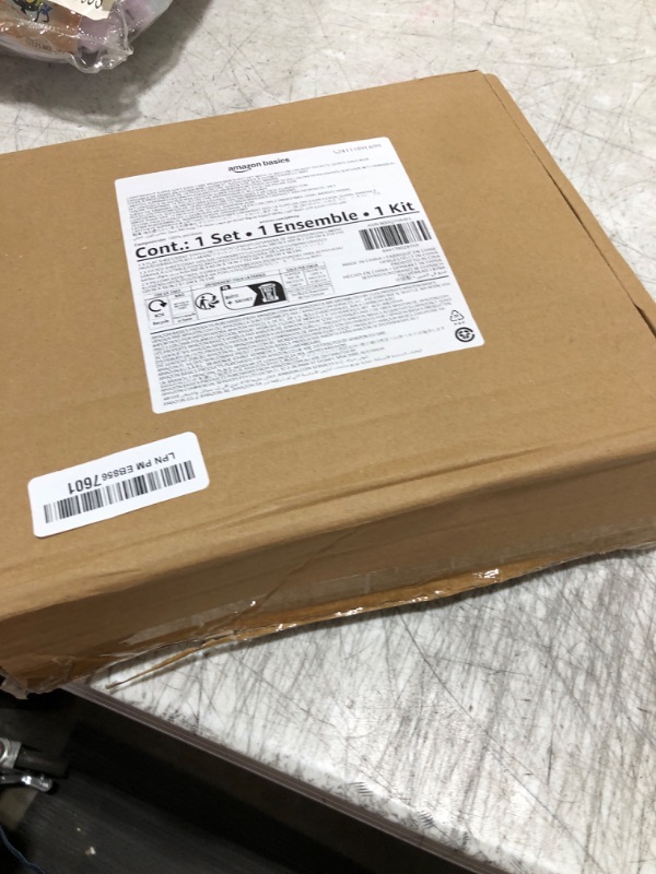 Photo 1 of Amazon Basics Lightweight Super Soft Easy Care Microfiber 4 Piece Bed Sheets Set with 14-Inch Deep Pockets, Queen, Navy Blue, Solid