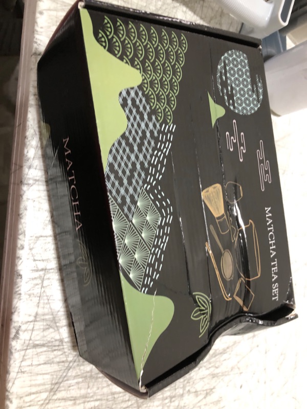 Photo 1 of DWEHIXBUY Japanese Matcha Ceremony Accessory, Matcha Whisk, Traditional Scoop (Chashaku), Tea Spoon, Whisk Holder, 1 tea bowl, 1 tea siev, The Perfect Set to Prepare a Traditional Cup of Matcha.