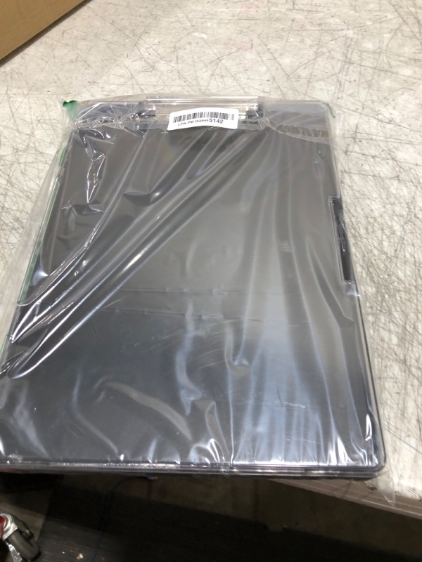 Photo 1 of Clipboard with Storage,Heavy Duty Clip Boards 8.5x11 with 2 Storage Case,Clear Visible Top Panel Storage Clipboards,Side Opening Clip Boards,Nursing Clipboard Folder Case for Office Supplies-Black