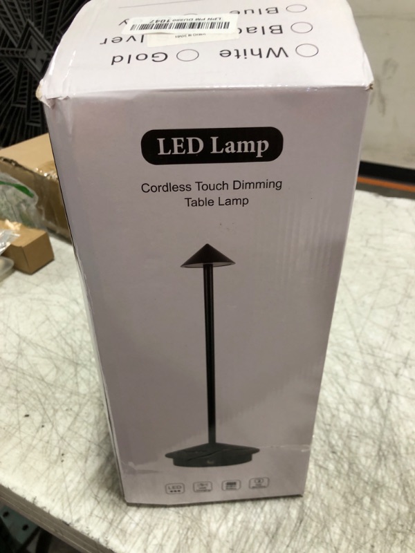 Photo 1 of ShangKyun 2 Pack Rechargeable Table Lamps, Upgraded Portable LED Cordless Desk Lamp, 6000mAh Battery Operated Table Light, 3 Color Stepless Dimmable Night Light for Restaurant/Indoor/Outdoor (Black)
