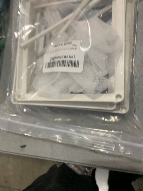 Photo 1 of MY MIRONEY 6.3" x 5.63" x 6.22" Fish Incubator Mesh Box Aquarium Breeder Box White Nylon Mesh Juvenile Fish Separation Net Fry Hatchery with Suction Cups Pack of 2