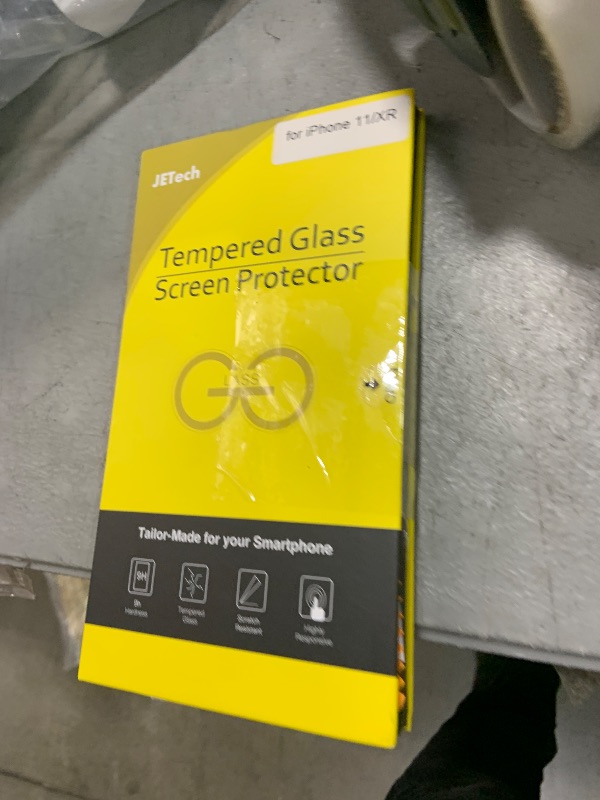 Photo 1 of JETech Privacy Screen Protector for iPhone 11 and iPhone XR 6.1-Inch, Anti Spy Tempered Glass Film, 2-Pack