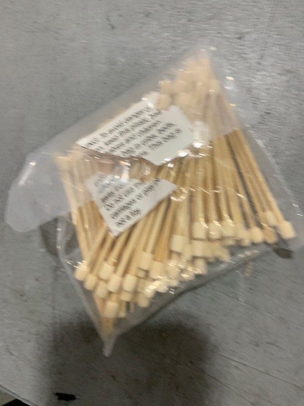 Photo 1 of 3.5 Inch Cocktail Picks, 100 Disposable Appetizer Skewers - Cylinder Top, Sturdy, Natural Bamboo Decorative Toothpicks, For Barbeques, Parties, Or Buffets
