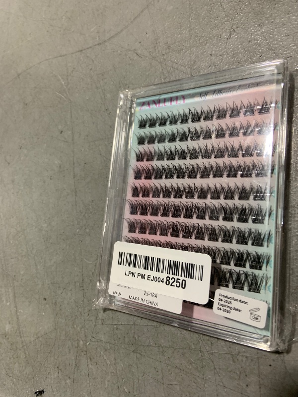 Photo 1 of Self Adhesive Eyelashes Natural Self Adhesive Lash Clusters Pre glued Eyelash Clusters zanlufly No Glue Needed Lashes Wispy C-curly Cluster Eyelash extensions 10-16MM Individual Lashes