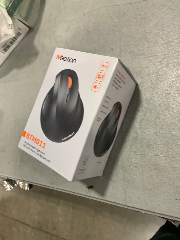 Photo 1 of MEETION Ergonomic Mouse, Wireless Bluetooth Vertical Mouse with 3 Multi-Device for Bluetooth(5.3*2) & USB-A to USB-C Adapter, 4 DPI 1200-3200 Ergo Mice for Mac/Windows/PC/Laptop/Computer(Large Hands)