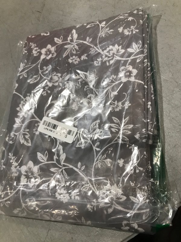 Photo 1 of Heavy Duty Vinyl Tablecloth with Flannel Backing Waterproof Oil-Proof Plastic Table Cloth Stain-Resistant Wipeable Rectangle or Square Table Cover for Indoor and Outdoor (Grey Floral,60x84 Inch)