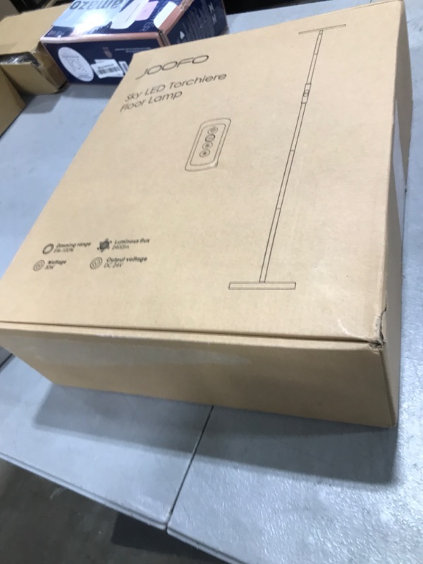 Photo 1 of JOOFO Floor Lamp,30W/2400LM Sky LED Modern Torchiere 3 Color Temperatures Super Bright-Tall Standing Pole Light with Remote & Touch Control for Living Room,Bed Room,Office (Black)