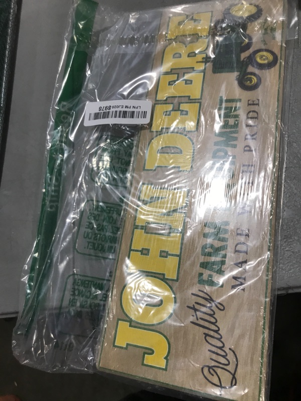 Photo 1 of John Deere Made with Pride Wood Wall Decor - Small John Deere Sign for Garage or Man Cave