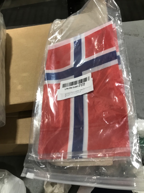 Photo 1 of WXTWK 2 Pack Norway Flag Norwegian Desk Flag Small Mini Norwegian Table Flags With Stand Base,Home Office Festival Events Celebration Decorations