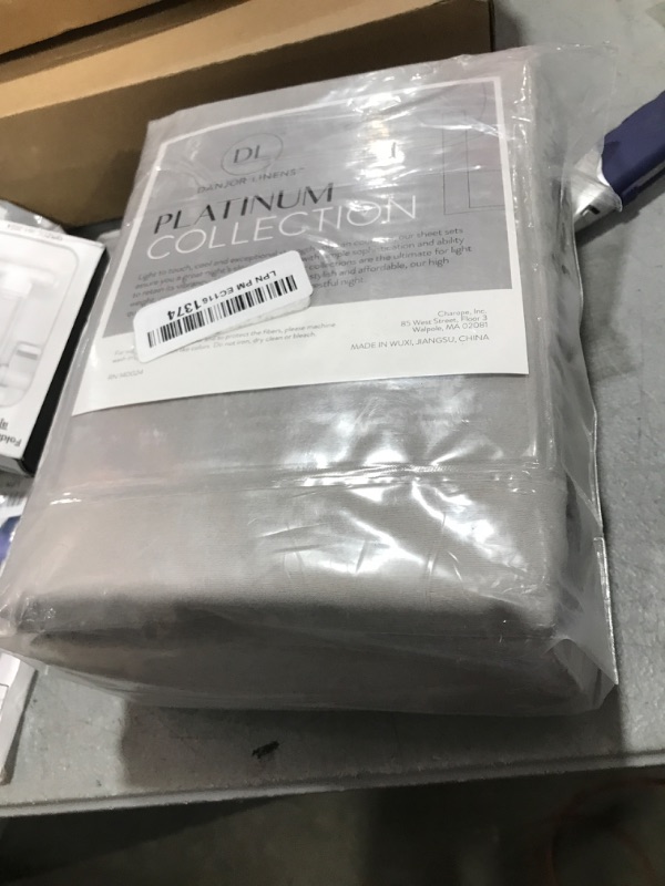 Photo 1 of Danjor Linens Twin Bed Sheet Set 4 Piece with 2 Pillowcases, Hotel Quality Soft Microfiber Bedding Sheets with Deep Pockets, Breathable Cooling Wrinkle Free, Light Gray