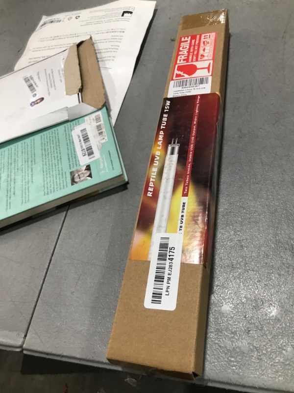 Photo 1 of DXOPHIEX 10.0 T8 UVB Reptile Light 2 Pack 15W Reptile Bulb,UVA UVB Light Bulb for Bearded Dragon,Chameleon,Tortoises, Lizards and Turtles