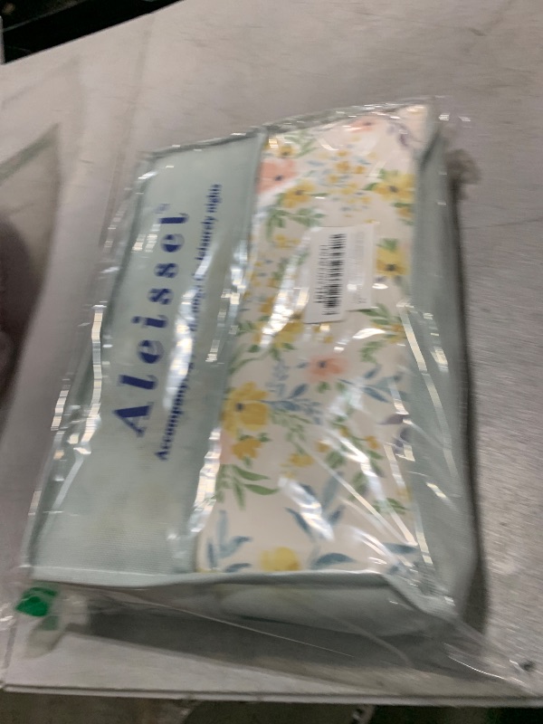 Photo 1 of ALEISSEL 100% Natural Cotton Duvet Cover King Size 3Pcs - Yellow Duvet Cover with Pink & Green Flowers and Leaves on White,Reversible Floral Comforter Cover Sets with Button Closure(104"×90",Floral)
