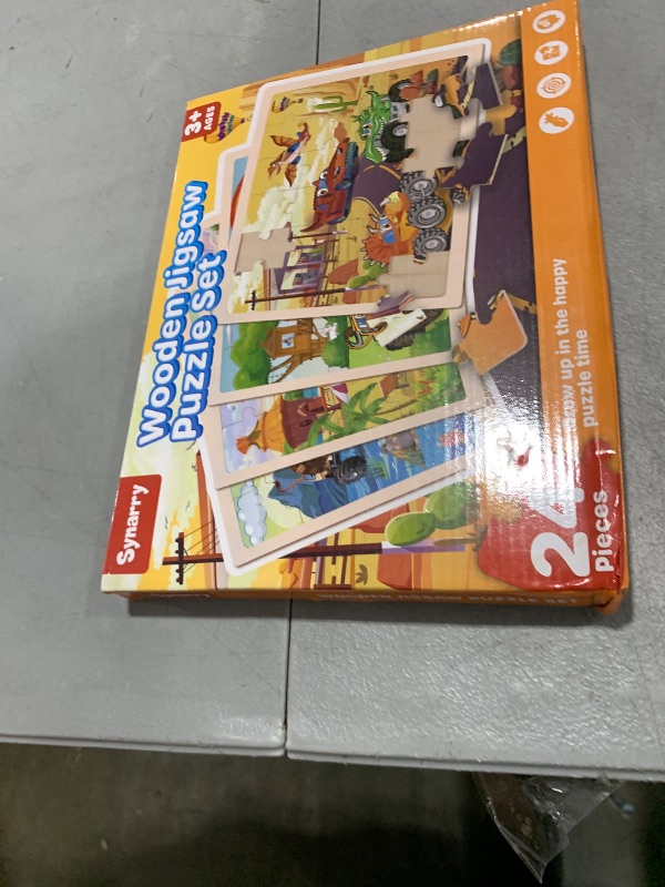 Photo 1 of SYNARRY Large Wooden Monster Truck Puzzles for Kids Gift Box(12.2*9.4 in) - FSC Certified, 24 Piece Puzzles for Toddlers 3-5, Wood Puzzle for Kids Ages 4-6, Toys Gifts for 3 4 5 6 Year Old Boys Girls