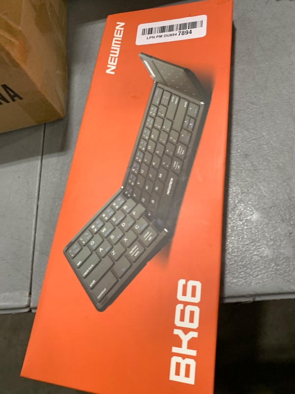 Photo 1 of Newmen BK66 Foldable Bluetooth Keyboard with Touchpad, Portable Compact Rechargeable Full Size Wireless Folding Small Mini Bluetooth Keyboard for iPad, Laptop, Tablet, Phone, Windows, Mac, Android