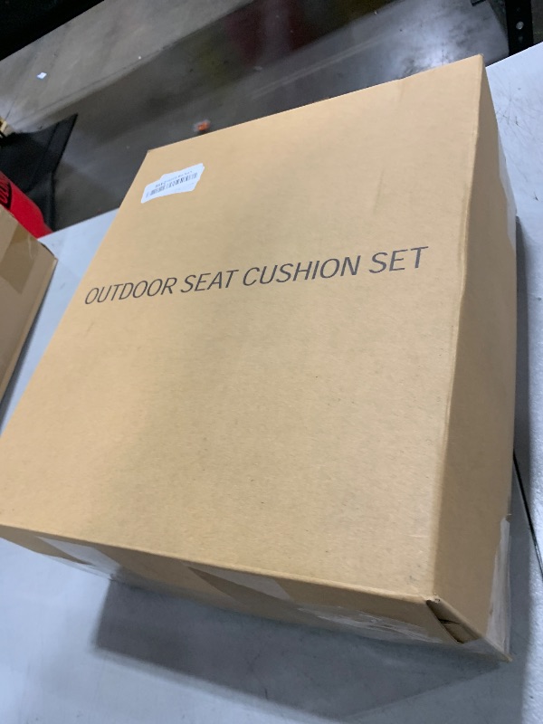 Photo 1 of HOMELYSIAN Outdoor Chair Cushions 24x24, Patio Furniture Cushions with Removable Cover, Outdoor Deep Seat Cushion Set with Ties and Handle, Waterproof Outdoor Cushions for Chair Sofa Couch, Black