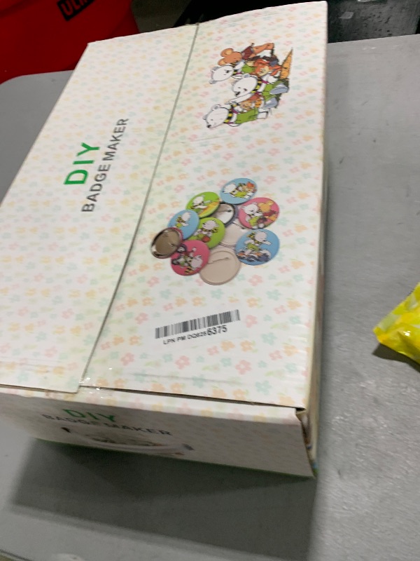 Photo 1 of Happizza Button Maker Machine Multiple-Sizes - Pin Maker Machine 1.25 inch+2.25 inch, Interchangeable Button-models Badge Button Press Machine with 200 Sets 32+58mm Button Maker Supplies&Circle Cutter