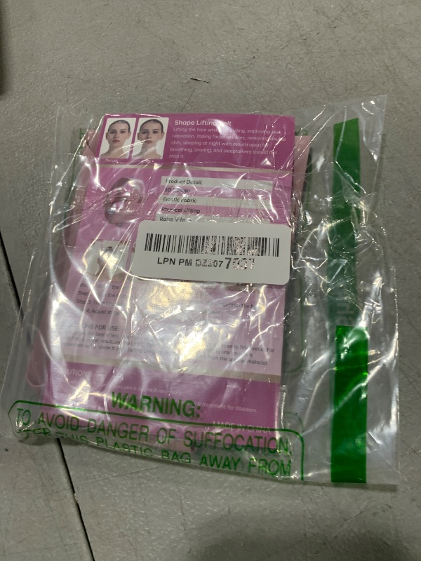 Photo 1 of Graphene V-Line Mask Chin Up Mask V Shaped Face Mask Chin strap for sleeping, Jaw Exerciser,lilac,Medium