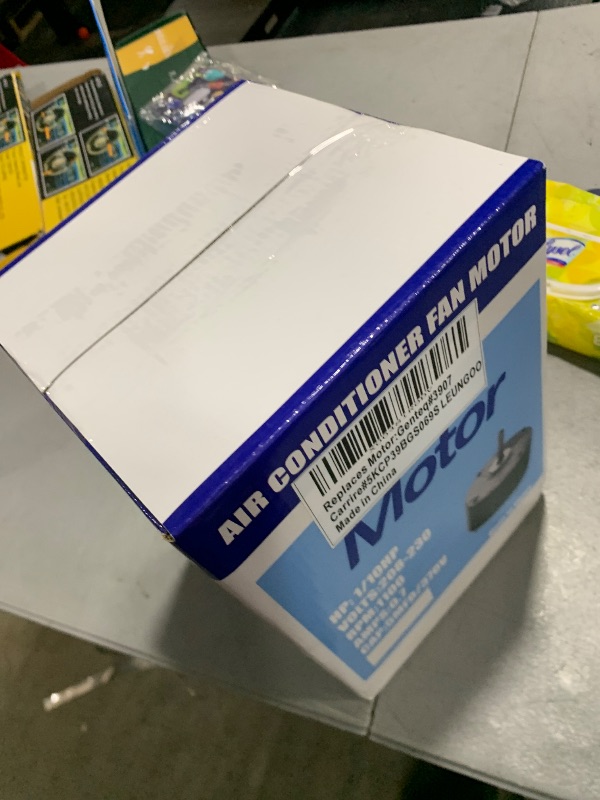 Photo 1 of Condenser Fan Motor Replacement for Carrier 5KCP39BGS069S #3S001, #GE3907 Genteq Bryant Payne Dayton AC/Air Conditioner 1/10 HP 1100 RPM 208-230V 60HZ 48 Frame with Capacitor OEM Upgraded LEUNGOO