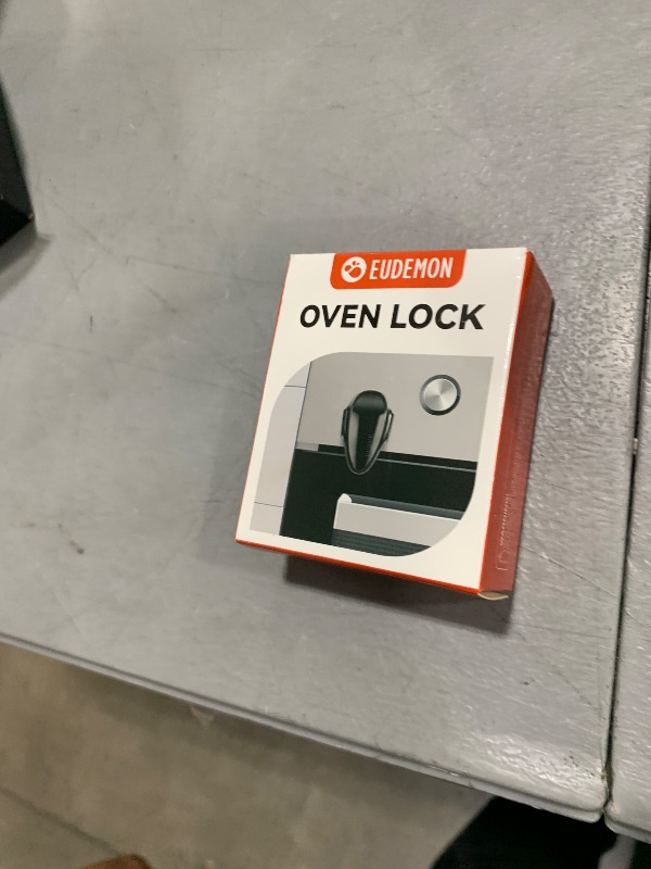 Photo 1 of EUDEMON 1 Pack Childproof Oven Door Lock, Oven Front Lock Easy to Install & Heat-Resistant Material no Tools Need or Drill (Black)(ONLY for Flat Surface)