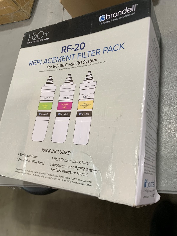 Photo 1 of Brondell RF-20 Water Filter Replacement for Circle, Sediment and Carbon Block, Under Sink Reverse Osmosis Filtration System, Lasts 6 Months