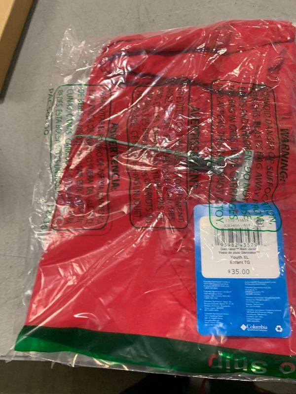 Photo 1 of Columbia Youth Boys Glennaker Rain Jacket, Mountain Red, X-Large